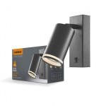 Светильник под лампу SPF05E GU10 настенный с черной кнопкой (VL-SPF05E-B)