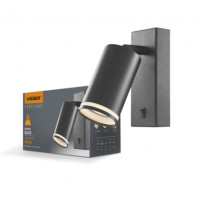 Светильник под лампу SPF05E GU10 настенный с черной кнопкой (VL-SPF05E-B)