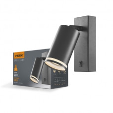 Светильник под лампу SPF05E GU10 настенный с черной кнопкой (VL-SPF05E-B)