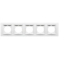 Рамка пятерная NILSON Thor белая 27110095