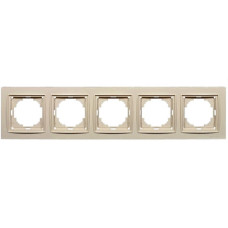 Рамка пятерная универсальная NILSON Thor крем 27120095