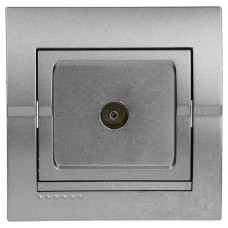 Розетка ТВ проходная LEZARD Deriy графит 702-2929-129