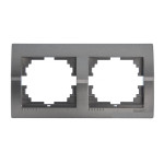 Рамка двойная горизонтальная без вставки LEZARD Deriy графит 702-2900-147