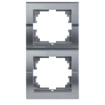 Рамка двойная вертикальная без вставки LEZARD Deriy графит 702-2900-152