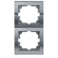 Рамка двойная вертикальная без вставки LEZARD Deriy графит 702-2900-152