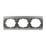 Рамка тройная горизонтальная без вставки LEZARD Deriy графит 702-2900-148 