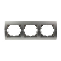 Рамка тройная горизонтальная без вставки LEZARD Deriy графит 702-2900-148 