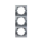 Рамка тройная вертикальная без вставки LEZARD Deriy графит 702-2900-153