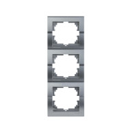 Рамка тройная вертикальная без вставки LEZARD Deriy графит 702-2900-153