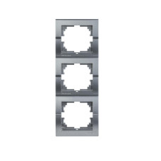 Рамка тройная вертикальная без вставки LEZARD Deriy графит 702-2900-153