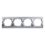 Рамка четверная горизонтальная без вставки LEZARD Deriy графит 702-2900-149