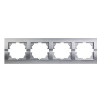 Рамка четверная горизонтальная без вставки LEZARD Deriy графит 702-2900-149