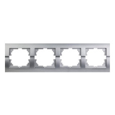 Рамка четверная горизонтальная без вставки LEZARD Deriy графит 702-2900-149