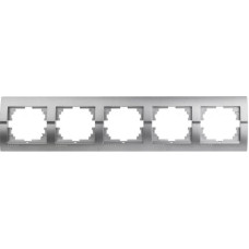 Рамка пятерная горизонтальная без вставки LEZARD Deriy графит 702-2900-150