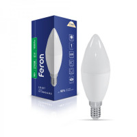 Светодиодная лампа свеча C37 FERON LB-207 9W E14 2700K 1050LM 40180