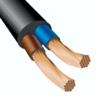 Провод медный КГ 2х1,5 мм² гибкий в резиновой изоляции ЗЗЦМ 832885