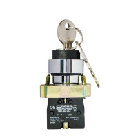 Кнопка поворотная АСКО-УКРЕМ XB2-BG21 с ключом 2-х позиционная A0140010009