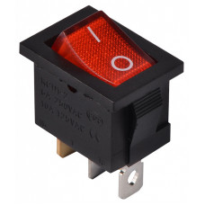 Переключатель LEMANSO LSW05 малый красный с подсветкой/KCD1-101-2
