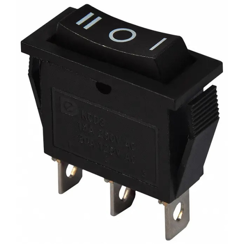 Переключатель LEMANSO LSW19 узкий чёрный 3 проложения без фиксации/KCD3-123-4