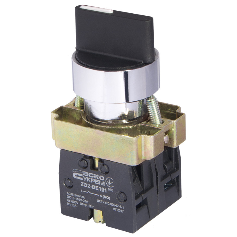 Кнопка поворотная АСКО-УКРЕМ XB2-BD33 на 3 положения A0140010005