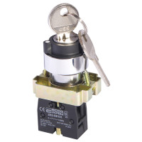 Кнопка поворотная АСКО-УКРЕМ XB2-BG41 с ключом 2-х позиционная A0140010011