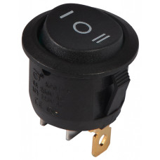 Переключатель АСКО-УКРЕМ KCD1-5-103 B/B 1-клавишный круглый черный опрокидывающийся A0140040070