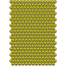 Отметка "Заземление" желтый 45 мм (на листе 266 шт) Аско SES020051