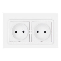 Розетка накладная Nilson Unique белая 2-я без заземления ( 28111024 )