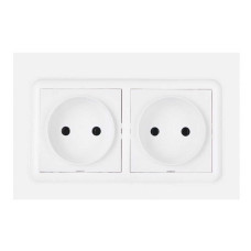 Розетка накладная Nilson Unique белая 2-я без заземления ( 28111024 )