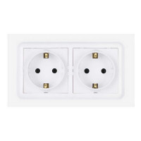 Розетка накладная Nilson Unique белая 2-я с заземлением ( 28111025 )
