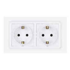 Розетка накладная Nilson Unique белая 2-я с заземлением ( 28111025 )
