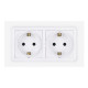 Розетка накладная Nilson Unique белая 2-я с заземлением ( 28111025 )
