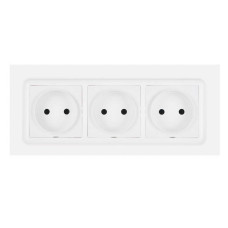Розетка накладная Nilson Unique белая 3-я без заземления ( 28111057 )