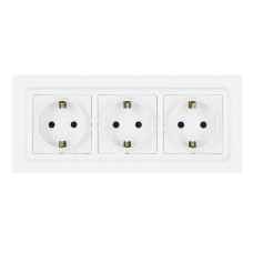 Розетка накладная Nilson Unique белая 3-я с заземлением ( 28111060 )