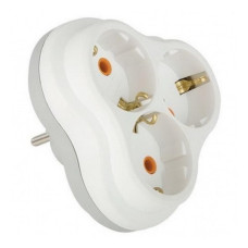 Тройник Nilson 3 гнезда с заземлением белый ( 40130101 )
