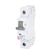 Автоматический выключатель ETI 1р B6 6кА ETIMAT6 ( 2111512 )
