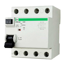 Реле защитного отключения FPR-AС 4/63А 100 мА Промфактор ( FPR4063100AC )