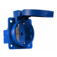 Розетка врезная АСКО ГВ 16А/2 синяя ( A0080030012 )