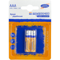 Батарейка АСКО щелочная AAА/LR03/BL2 (бл.2шт/кор12бл)