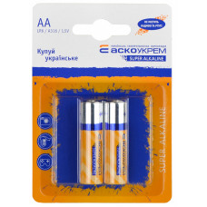 Батарейка АСКО щелочная AA/LR6/BL2 (2шт)