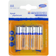 Батарейка  АСКО лужна AA/LR6/BL4 (4шт)