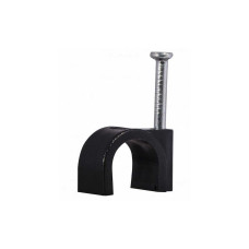 Скоба с гвоздем СКИМ 20мм круглая черная