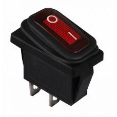 Переключатель АСКО-УКРЕМ KCD3-101W R/B 1-клавишный красный с защитой A0140040033