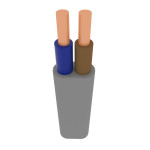 Кабель медный ЗЗКМ ВВГ-П 2х2,5 мм² серый плоский (100м) 705994