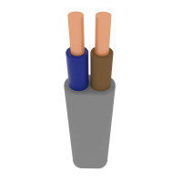 Кабель медный ЗЗКМ ВВГ-П 2х2,5 мм² серый плоский (100м) 705994