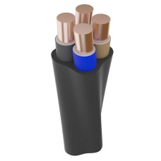 Кабель медный ЗЗКМ ВВГнгд 4х25 мм² черный круглый негорючий 706142