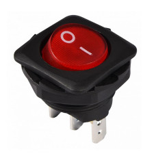 Переключатель АСКО-УКРЕМ KCD1-7-101N R/B 1-клавишный красный с подсветкой A0140040093