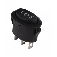 Переключатель АСКО-УКРЕМ KCD1-9-103 B/B 1-клавишный перекидной овальный черный A0140040089