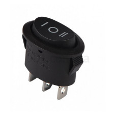 Перемикач АСКО-УКРЕМ KCD1-9-103 B/B 1-клавішний овальний перекидний чорний A0140040089