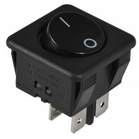 Переключатель АСКО-УКРЕМ KCD2-10-201 B/B 1-клавишный черный A0140040124